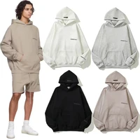 essentials mens oversized hoodie high quality 11reflective letters print fleece womens loose hoodie hip hop street sweatshirt