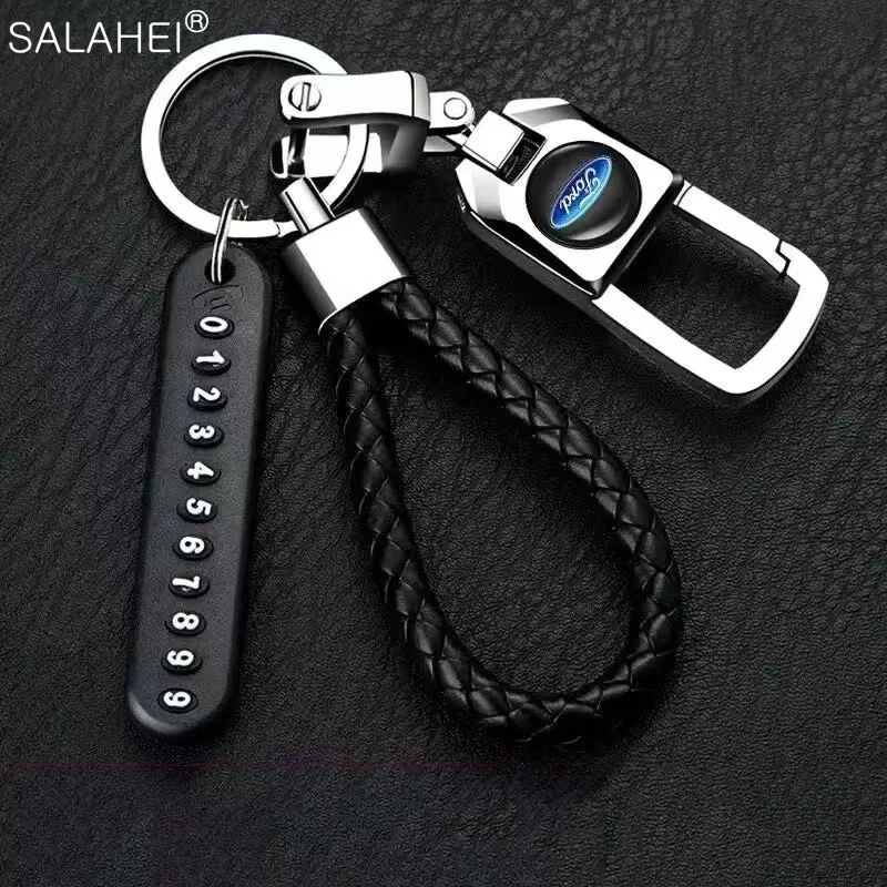 

Anti-lost Car Keychain Metal Keyfob For Ford Focus Mondeo Fiesta Kuga Ranger Escort Explorer Excape Taurus Fusion Mustang Raptor