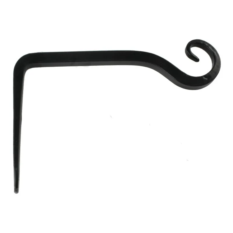 

2Pcs 5.67 Inch Simple Wall Iron Bending Molding Clothes Hooks Flower Basket Hooks Self-tapping Screws Fixed S Type