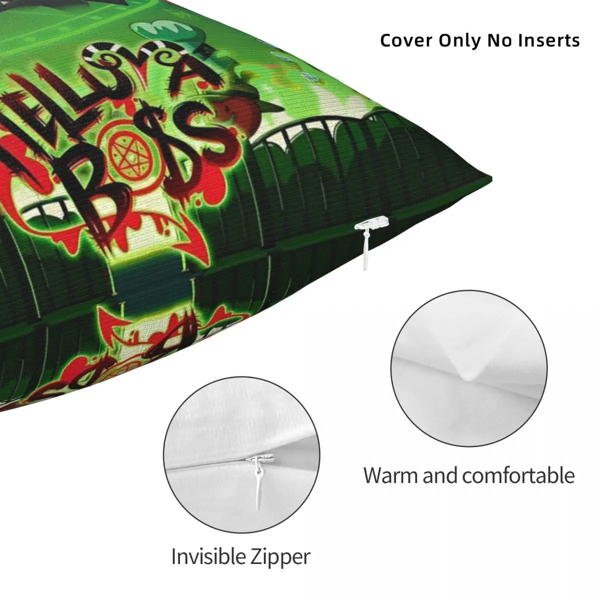 Черные комедийные наволочки H-Helluva-Boss чехол для подушки автомобиля милый