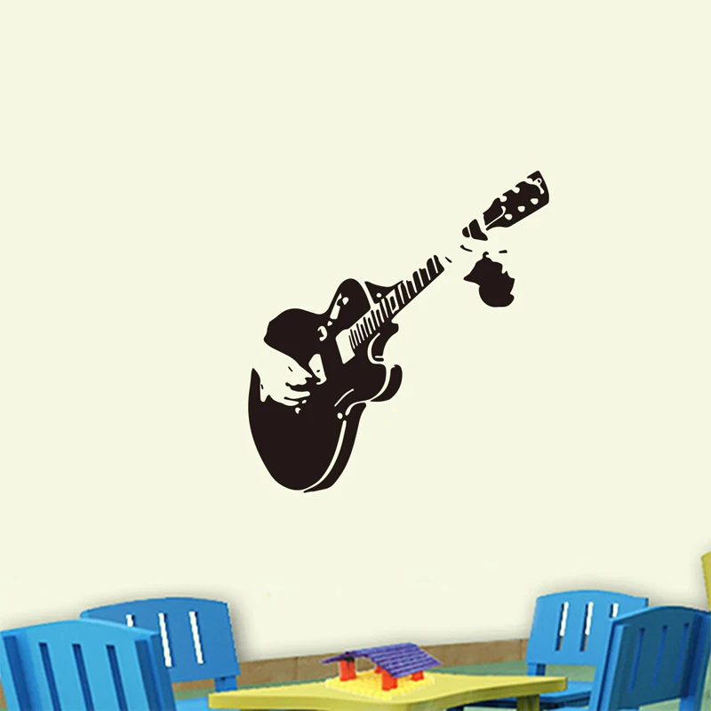

Music guitar Wall Stickers Living room Music Room Restaurant Showcase for home decoration Mural art Decals carved stickers
