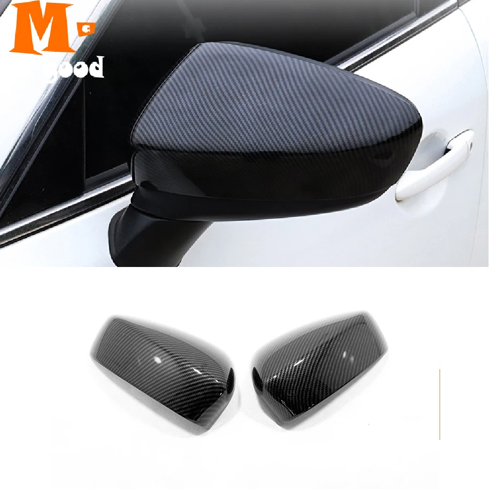 

Black Carbon Chrome For Mazda 2 Demio 2015 - 2022 Accessories Car Side Mirror RearView Mirror Decoration sticker Cover Protector