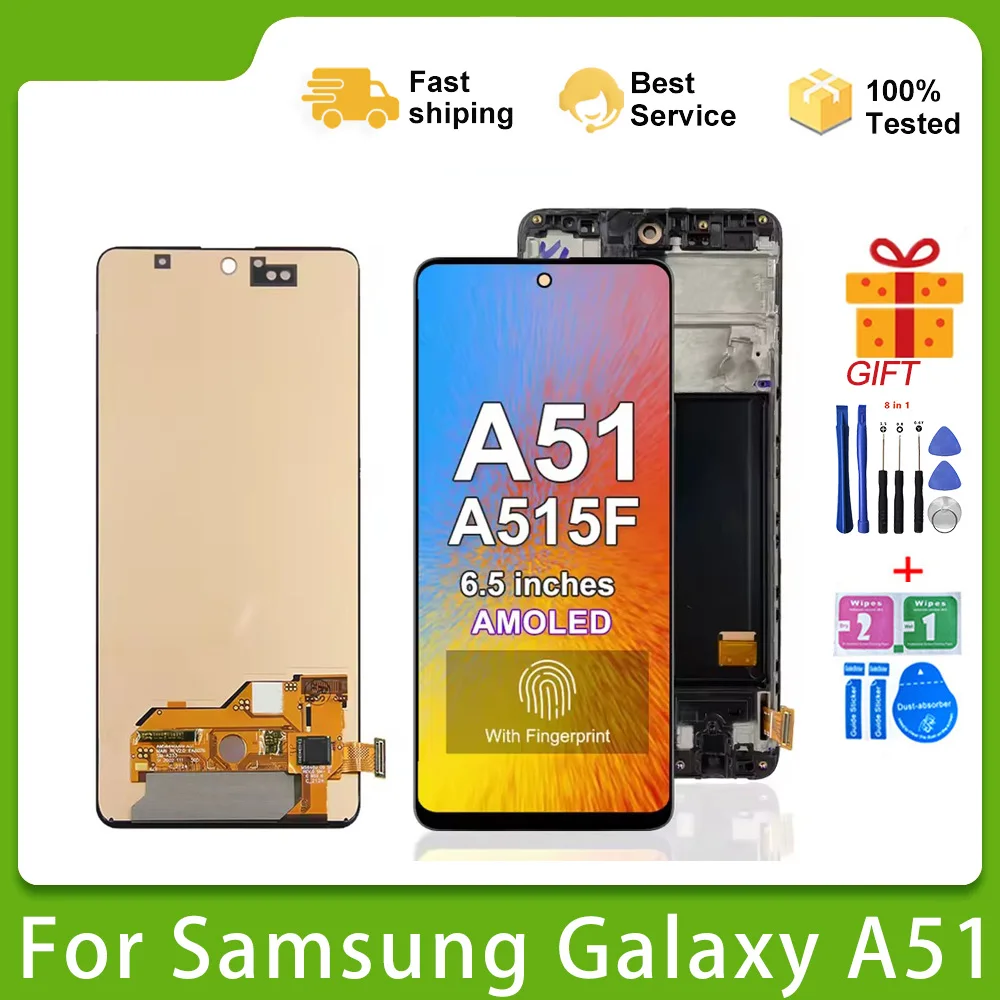 Супер Amoled A51 для Samsung Galaxy A515 ЖК-дисплей дигитайзер сенсорного экрана в сборе