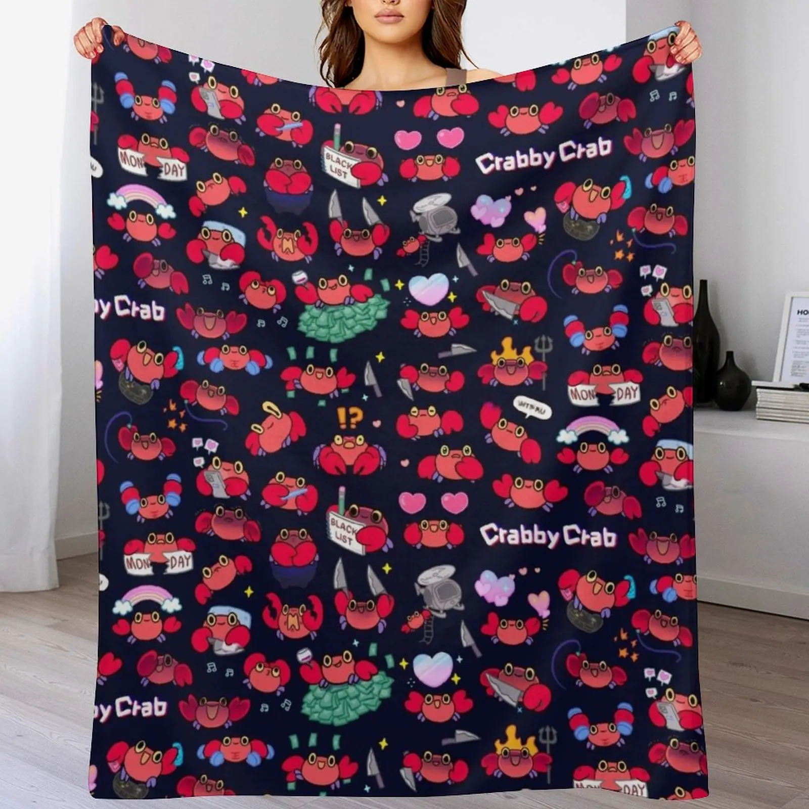 Крабби краб - узор Плед Постельное белье Гигантский диван Идеи подарков на День