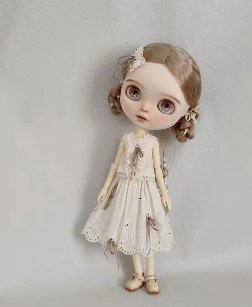 4 шт. топ Landoudou/Blythe в винтажном стиле ретро юбка искусственный воротник заколка