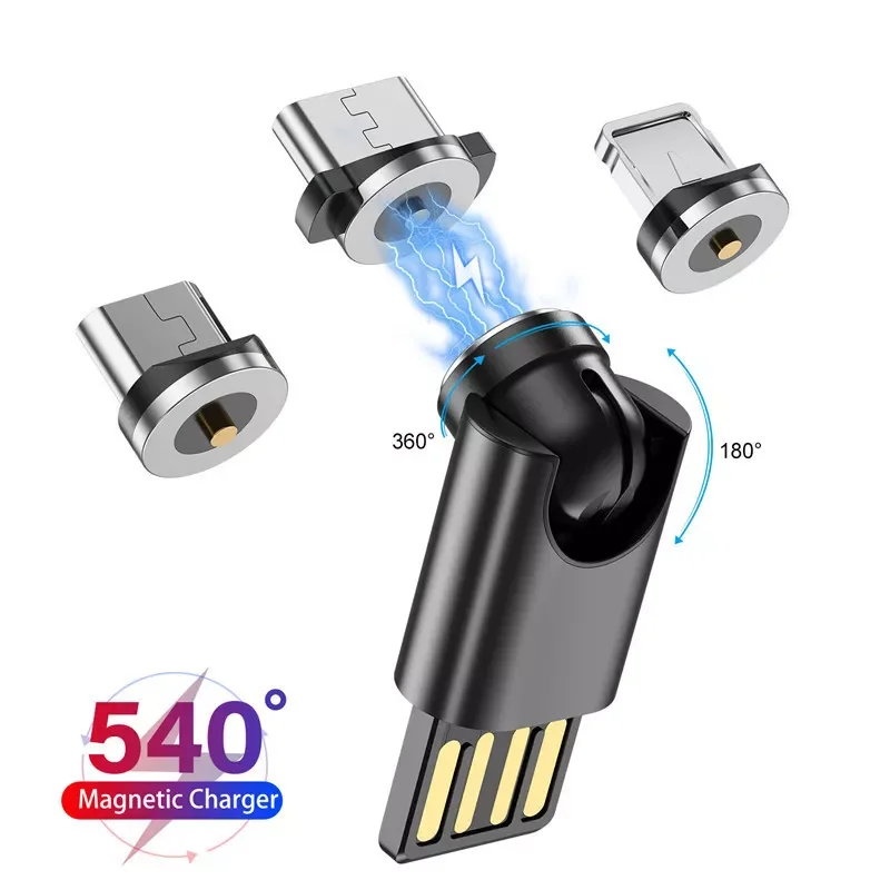 

Tkey Mini 540 Rotation Magnetic Charger for Huawei Xiaomi Honor VIVO OPPO MOTO SONY Samsung Cable USB Magnetic Charging Cable