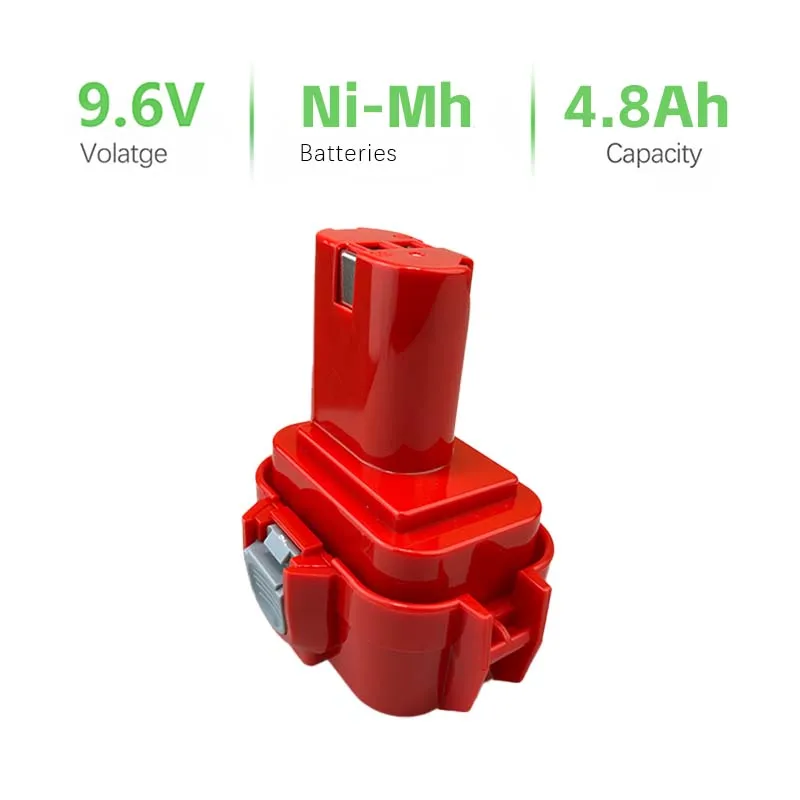

Сменный аккумулятор для шуруповерта Makita PA09 9120, 9,6 в, 4800 мАч, аккумуляторные батареи для 9122 6207D, 192595-8, 192596-6