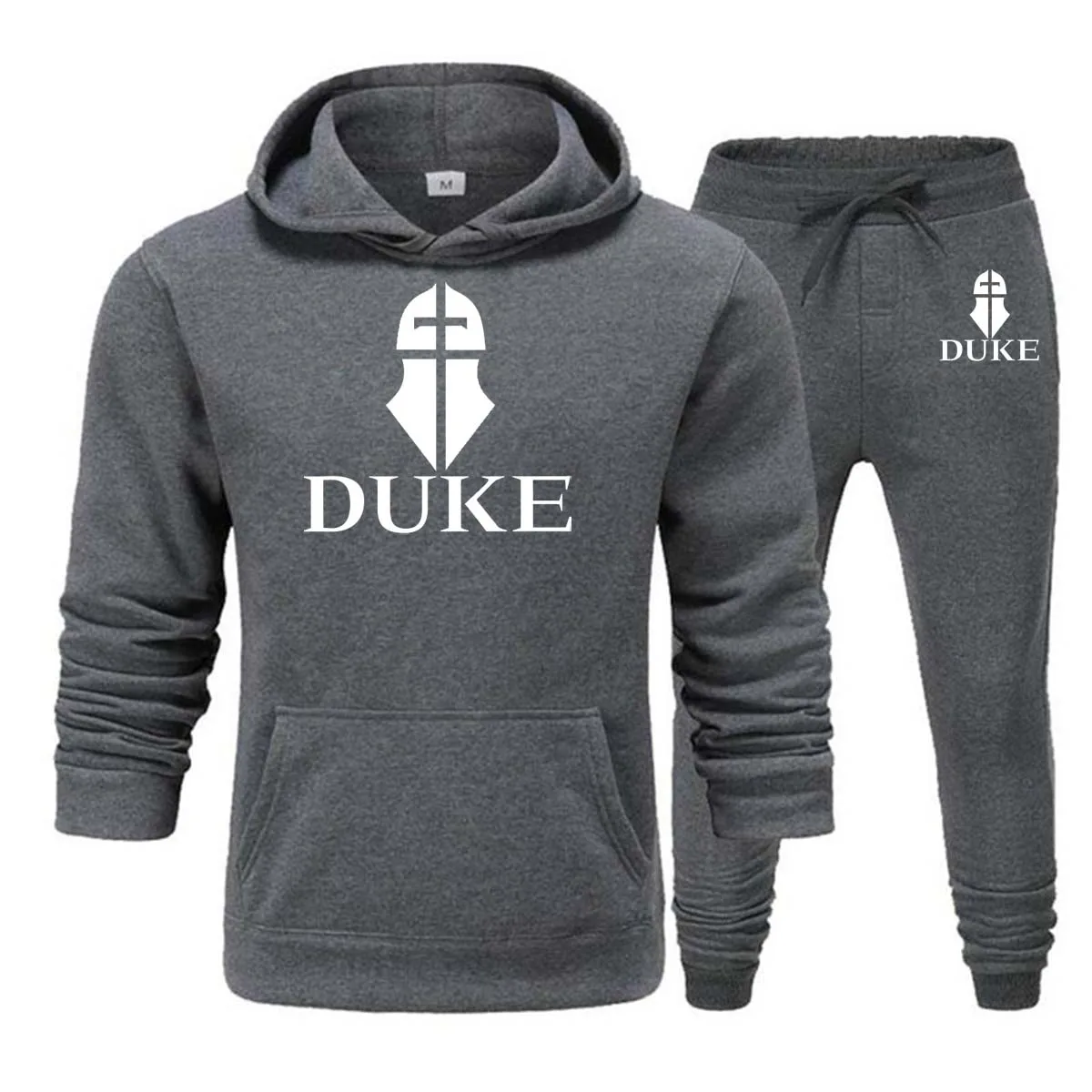 

2023 Men's Sets DUKE Tracksuit 2 Pieces Set Loose Hoodies FleeceSweatshirt+Pants Suit Hoodie Sportswear Jogging Clothing