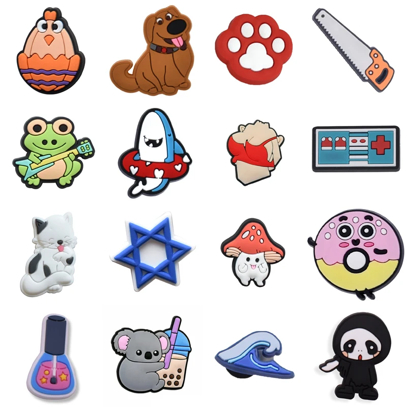 

Hot Sales 1Pcs Cute PVC Shoes Charms for Croc DIY Wristband Hole Slipper Decoration Accessories Kids Men Women X-mas Gifts