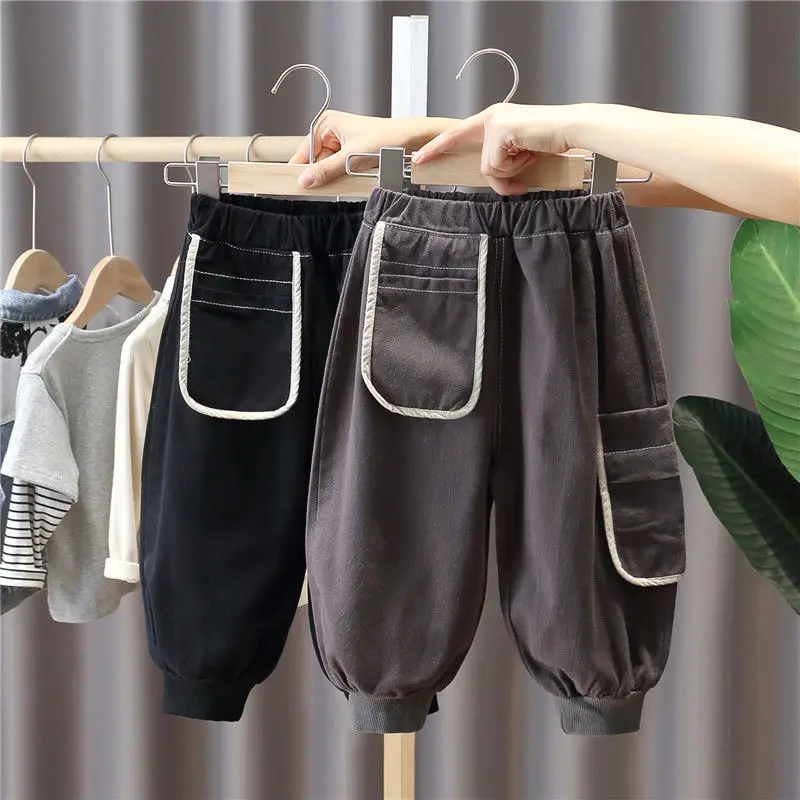 

Детские брюки для мальчиков Новые брюки в иностранном стиле детские спортивные брюки в Корейском стиле на весну и осень