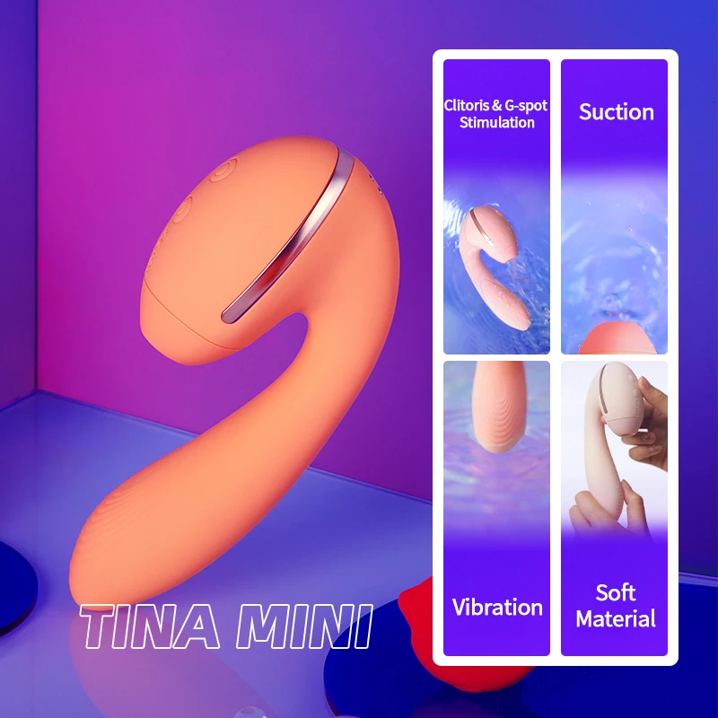 Новинка 2022 г. Kisstoy Tina двойная головка сосающие Вибраторы с подогревом гибкие