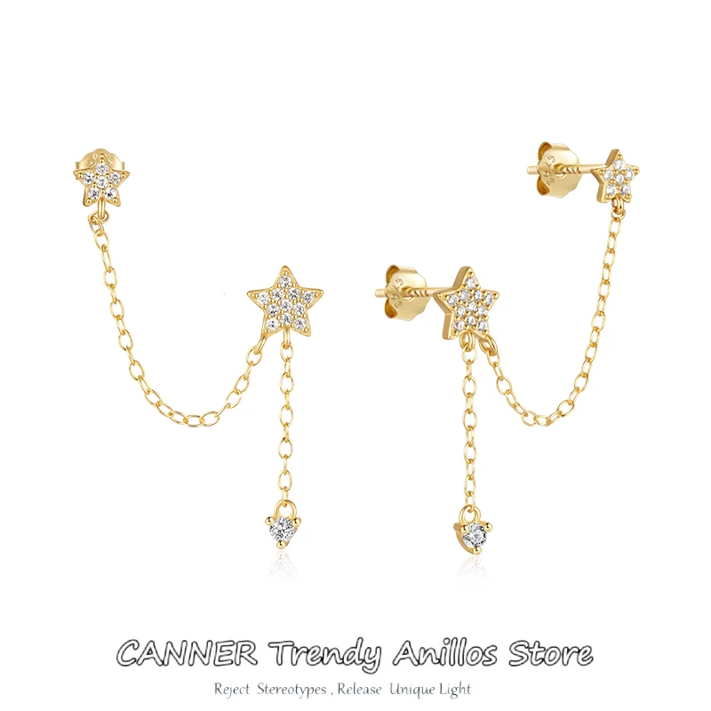 Женские серьги-гвоздики из серебра 925 пробы с кисточкой