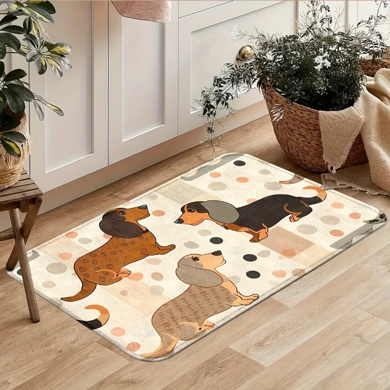 Противоскользящий Кухонный Коврик Для Собак И Кошек Водонепроницаемый С Принтом