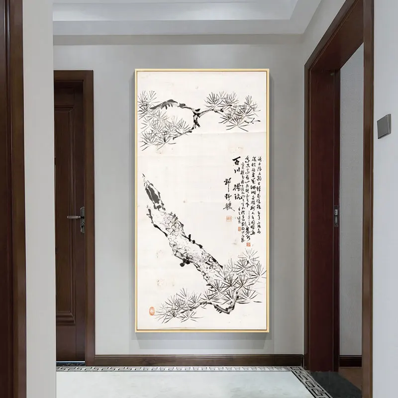 Retro Chinese Style Plant Flower Bird Magnolia Wall Art Canvas Painting Posters Pictures Print For Office Living Room Home Décor