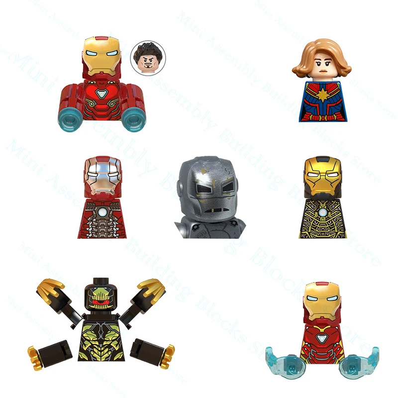Строительные блоки Marvel, строительные блоки, Железный человек, Капитан Marvel Outrider, фигурки героев, сборные Игрушки для мальчиков, подарок