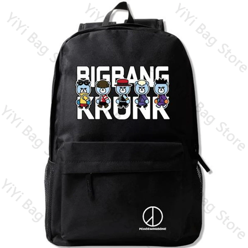 Фото Рюкзак G Dragon Bigbang Kpop Fashion BIGBANG, рюкзаки с мультяшным принтом GD Fans, студенческая школьная сумка, корейский рюкзак большой вместимости №1