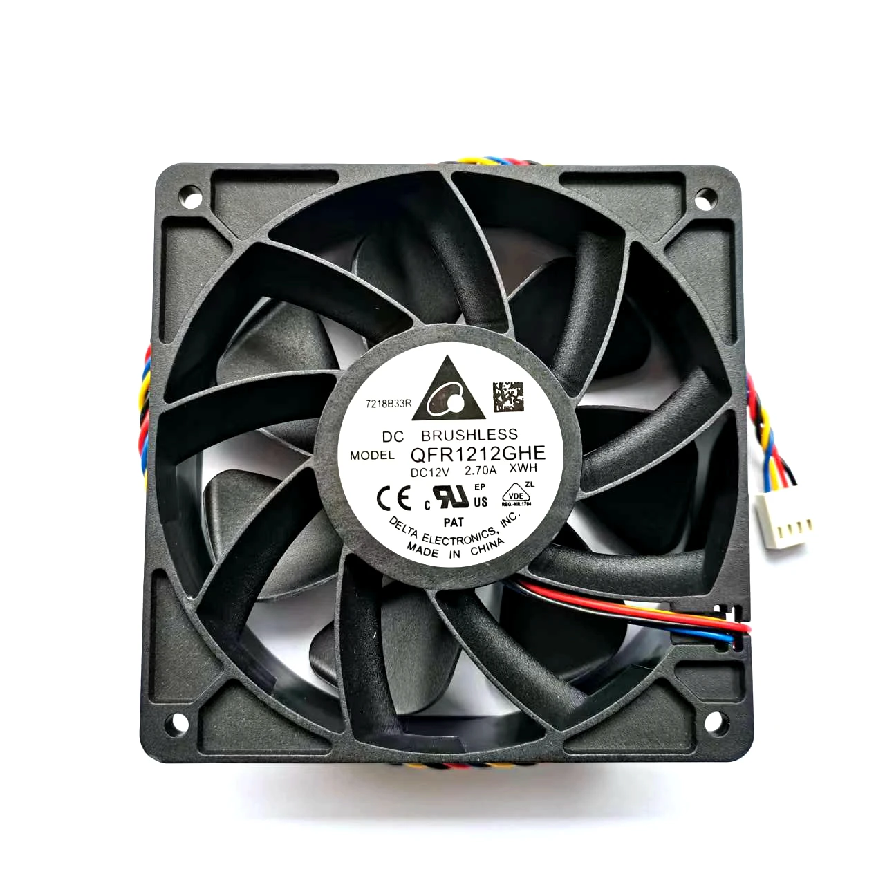 New QFR1212GHE 6000RPM PWM Speed Control fan 120*120*38mm 4wire 12V 2.7A for S7 S9 S11 S15 T9 T17 L3 for Bitcoin Miner