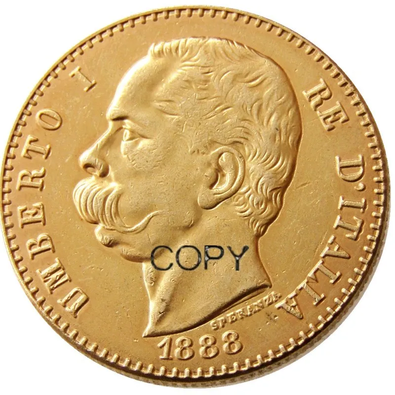 

1884 г., 1888 р, Италия, 50 лир, позолоченная копировальная монета