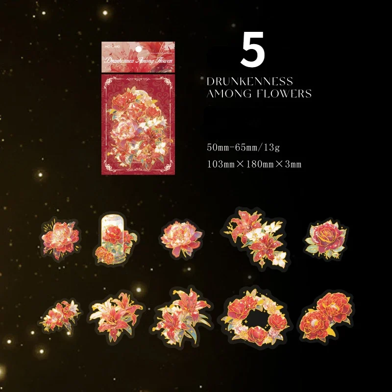 

Mr. Paper, винтажная Изысканная Цветочная наклейка, упаковка для домашних животных, сверкающее украшение, руководство, сделай сам, Goo Card, наклейка, Канцтовары, 20 шт./упаковка