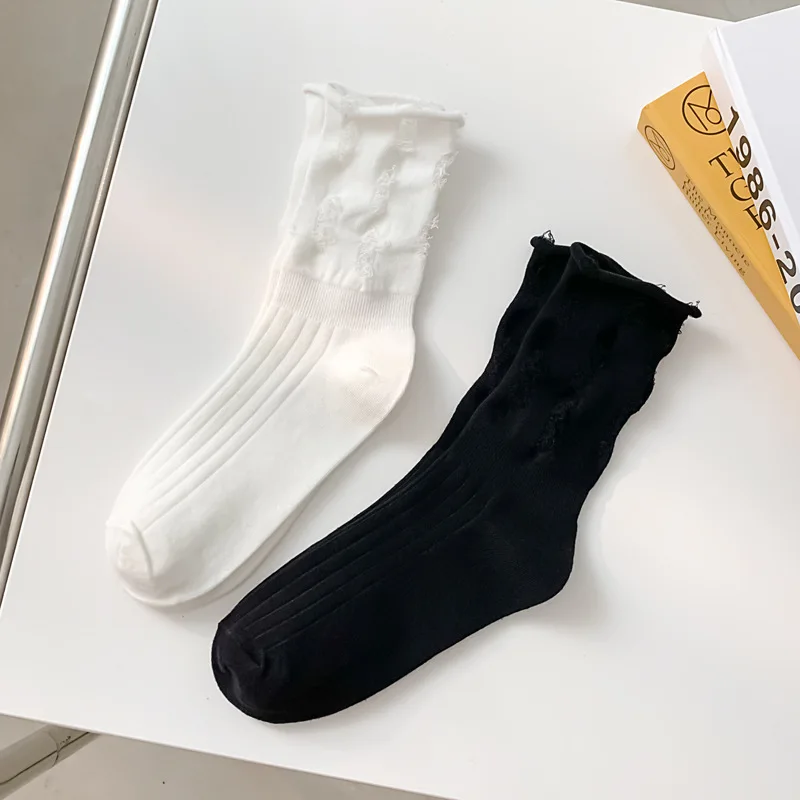 

Socks Women Solid Color Woman Sock Cotton Happy Colorful Standard High Sox High Quality Ladies Spring Autumn Trendy Lady Meias