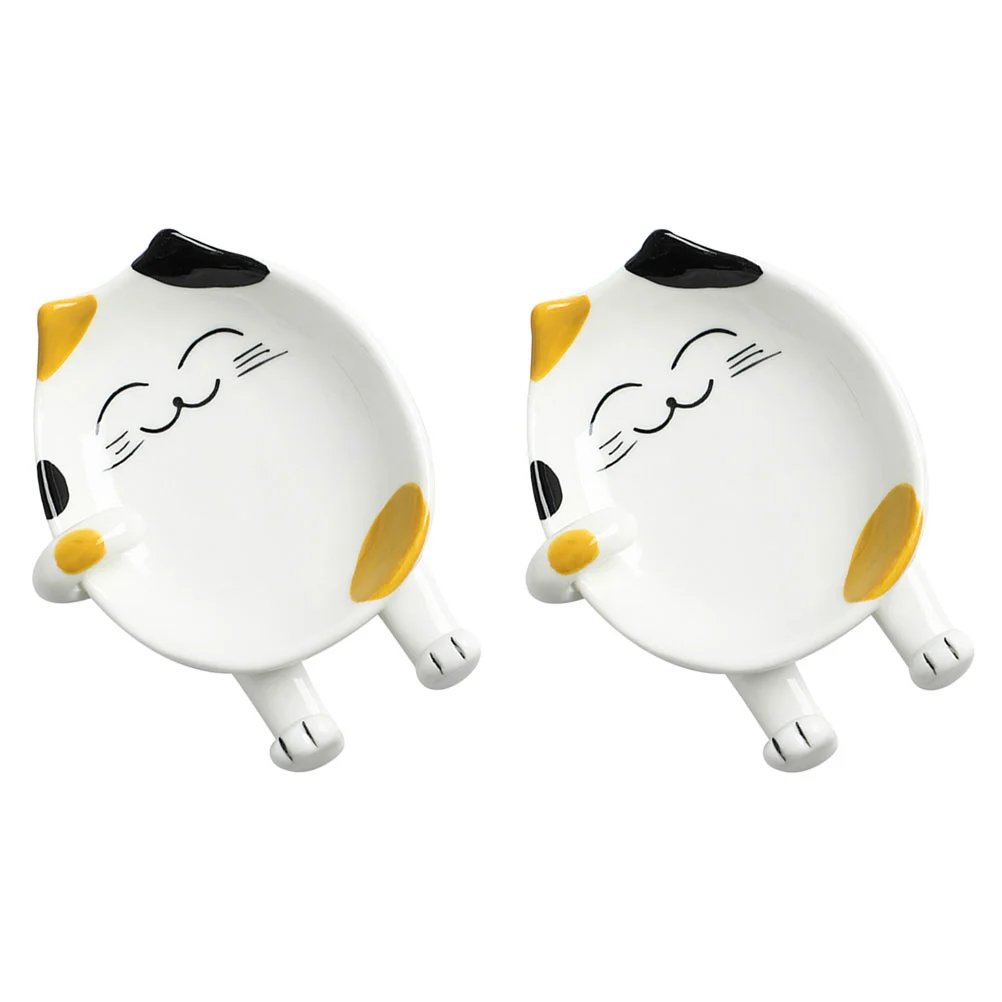 

Spoon Rest Holder Ladle Ceramic Keeper Cat Utensil Soup Porcelain Cartoon Dishes Pottery Cooking Plate Stand Creative Spatula
