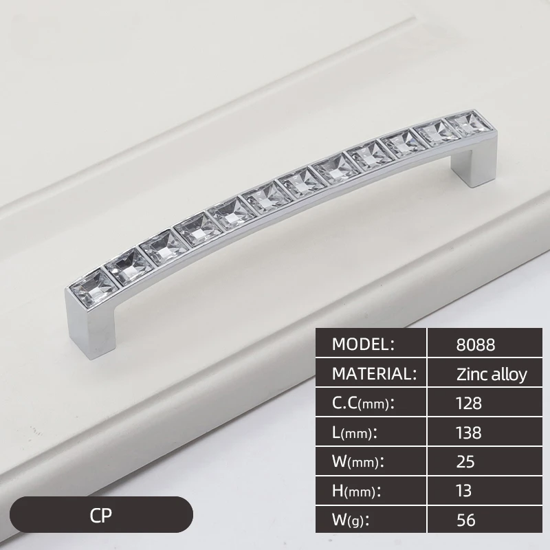 

Ручки для шкафов MARUAT из цинкового сплава с хрустальным стеклом