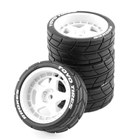 4 pcs drift wheel hub tire rc car accessories upgrade parts for hpi tamiya 110wrc tt02 xv01 whiteorange 65x26mm