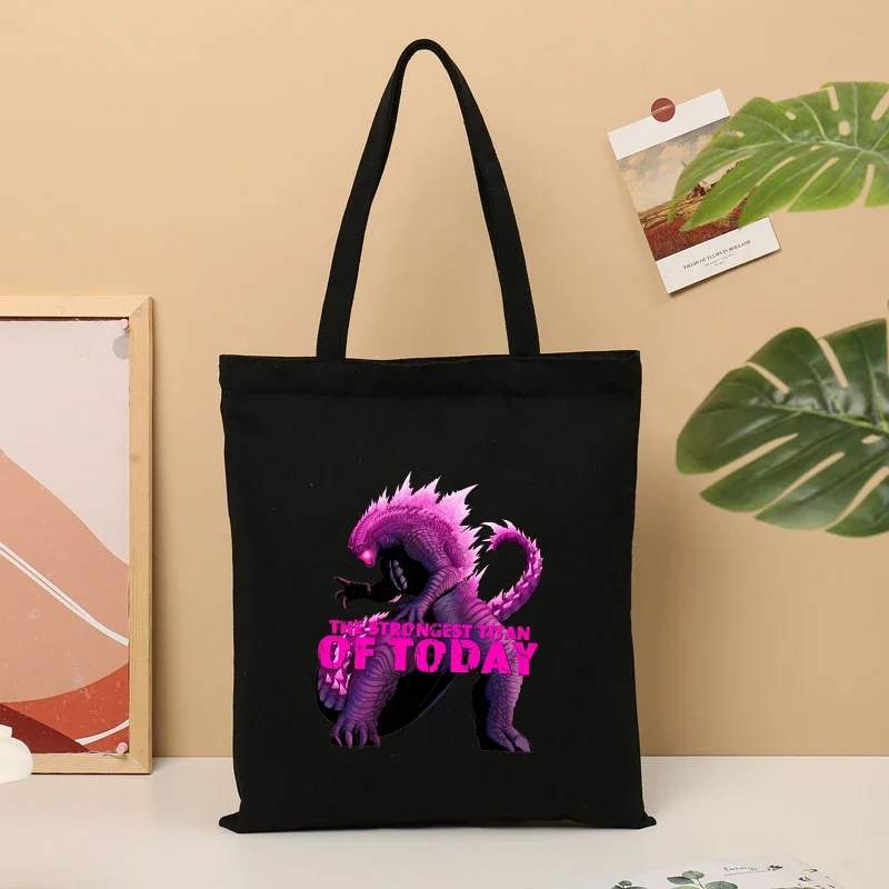 Godzilla Men Woman Hand Bag Y2k Vogue Canvas Fabric Shoulder Case Childern Adult Shopping / Go School Work HandBag Gift Hot
