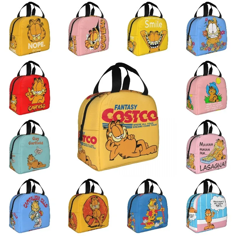 Fantasy Costco Cartoon Cat Insulated Lunch Bag for Women Portable Cooler Thermal Lunch Box Office Picnic Travel School Food Bags