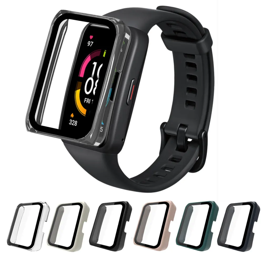 

Защитный чехол из поликарбоната для часов Huawei Honor Band 6 Band6 Pro, противоударный защитный чехол для умных часов с закаленной пленкой