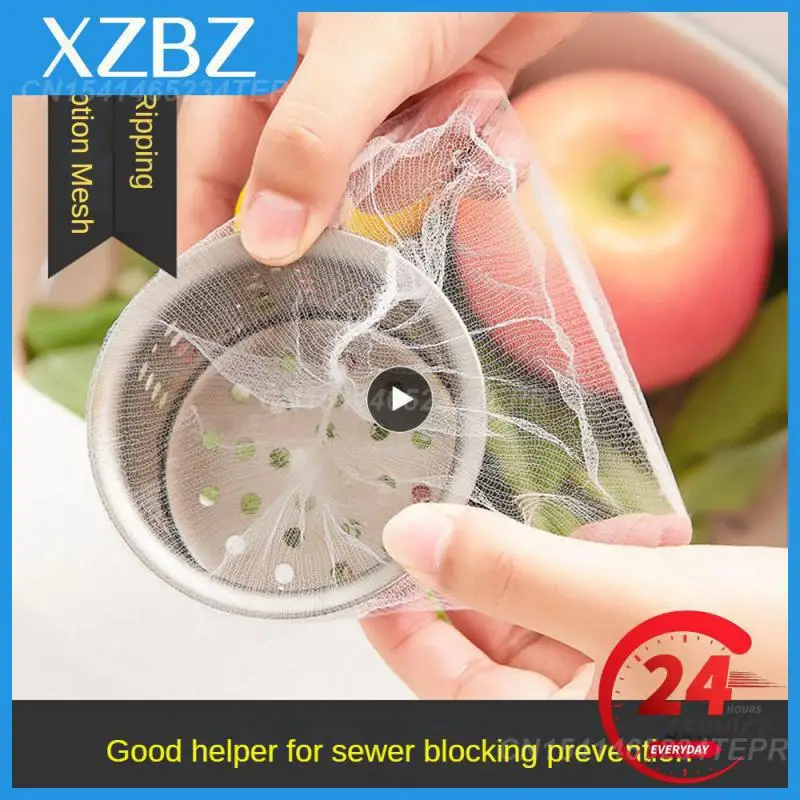 

Disposable Sink Strainer Good Toughness Easy To Clean Sink Drain Net Bag Kitchen Drain Pool Cleaning Strainer Sink Good Stretch