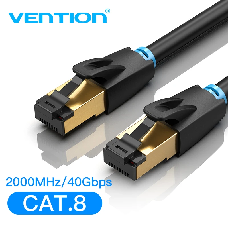 

Vention Cat8 Ethernet Cable SFTP 40Gbps Super Speed RJ45 Network Cable Gold Plated Connector for Router Modem CAT 8 Lan Cable
