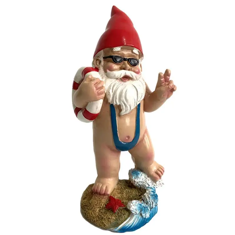 

New Garden Gnome Statue Lawn Ornament Outdoor Gnomes Figurine Funny Cute Garden Sculpture Gnomes Dwarfs Decor