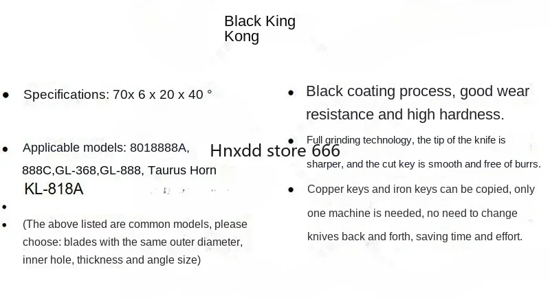 Фреза Black King Kong HJ0012, Тайвань GL-888A, 888C, KL818A и другие одноугловые фрезы. (art.: 3920dd01180a3) - 3920dd01180a3