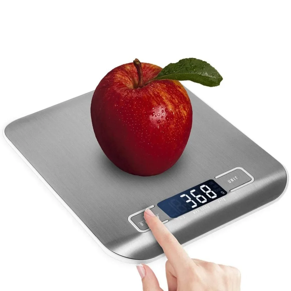 

Digital kitchen Scales 5kg 10kg/1g Stainless Steel LCD Electronic Food Diet Postal Balance Measure Tools weight Libra