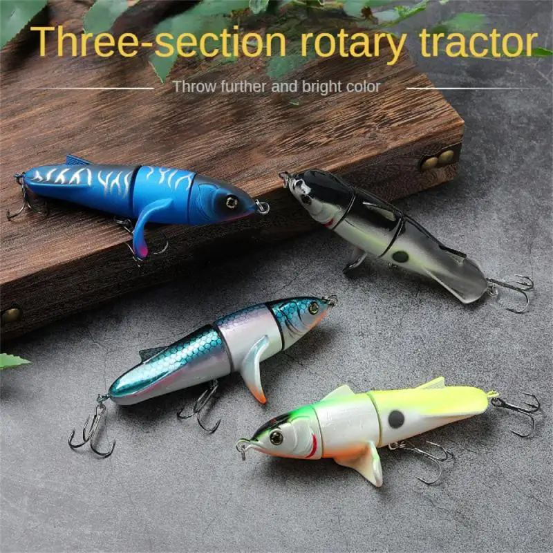 

24g Simulation Bait Realistic Small And Smart Floating Water Bait Mini Body Shape Three-section Propeller Hard Bait Abs 11cm