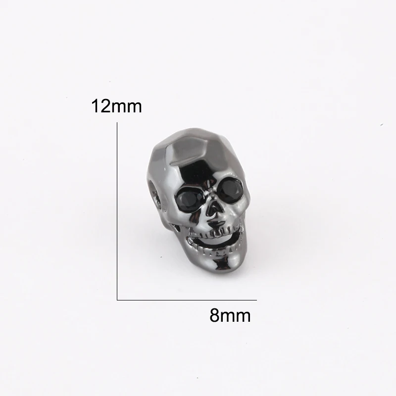 Бусины в виде черепа для изготовления ювелирных изделий микро проложить Медь CZ