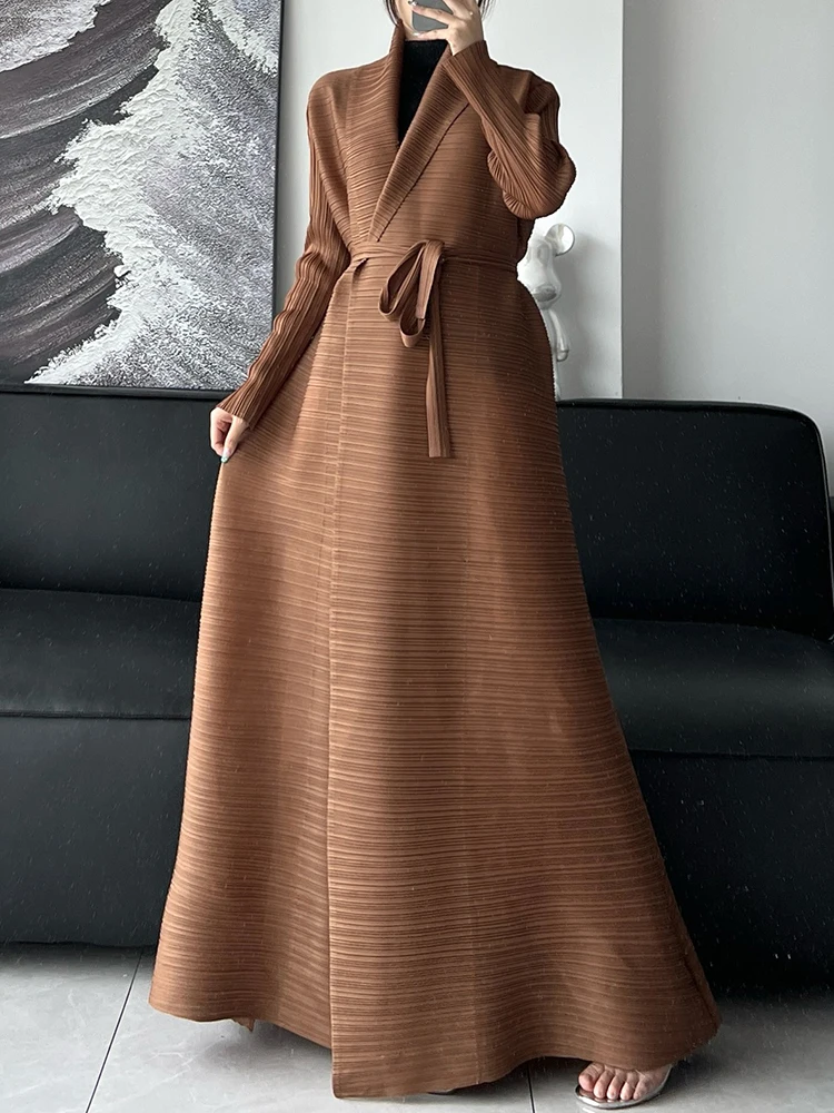 Женский плиссированный плащ GVUW с принтом свободная универсальная ветровка