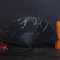 2022 new vintage style silk folding fan chinese japanese pattern art craft gift home decoration ornaments dance hand fan
