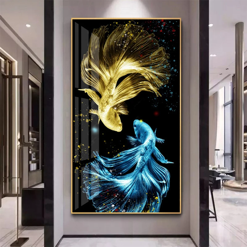 

5D Diamond Painting DIY Lucky Koi Full Diamond Embroidery Living Room Bedroom Large Office Home Decor Diamond Cross Stitch Kits