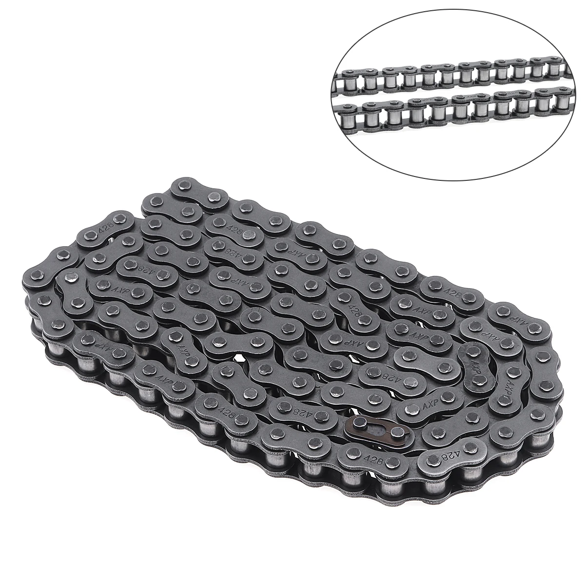

Motorcycle Parts 428 x 108 Drive Chain Steel Alloy Heavy Duty Roller Chain Connector Link for 50cc - 250cc for Motorcycle