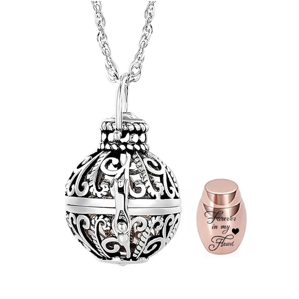 Винтажные Полые Цветы урна раньше украшения для кремации золы женщин памятный