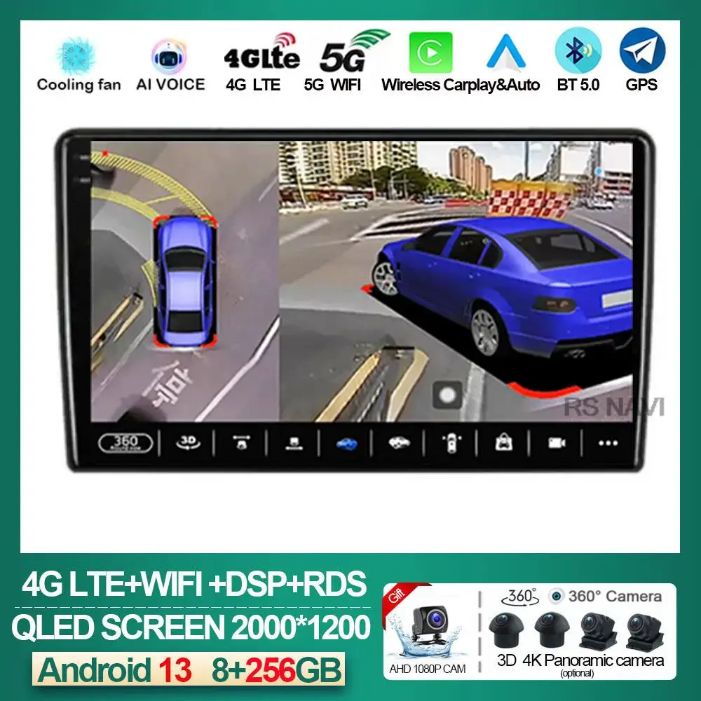 

Автомобильный радиоприемник 8 + 256 ГГц для Nissan NP300 NAVARA, платформа шасси D40 Pathfinder R51 2004-2012, беспроводной CarPlay Android 13 QLED экран
