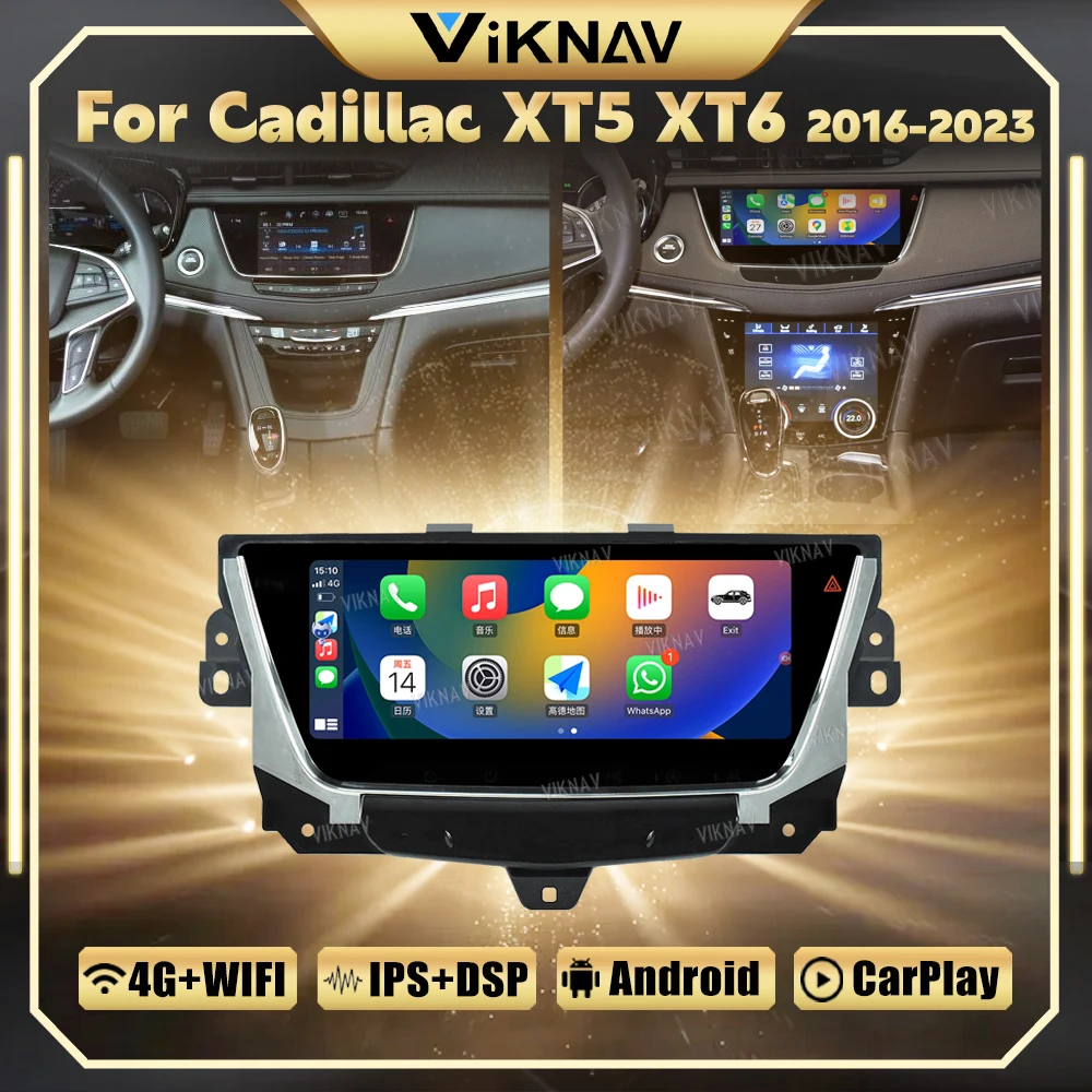 

Android 12 Car Stereo Radio For Cadillac XT5 XT6 2016-2023 Auto Multimedia Player GPS Carplay Head Unit AC Panel Touch Screen