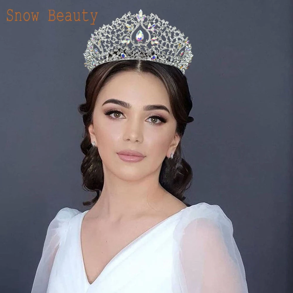 

A268 Baroque Bride Headdress Rhinestone Headband Wedding Hair Jewelry Headpeice Hair Accessory Crystal Bridesmaid Tiara Crown