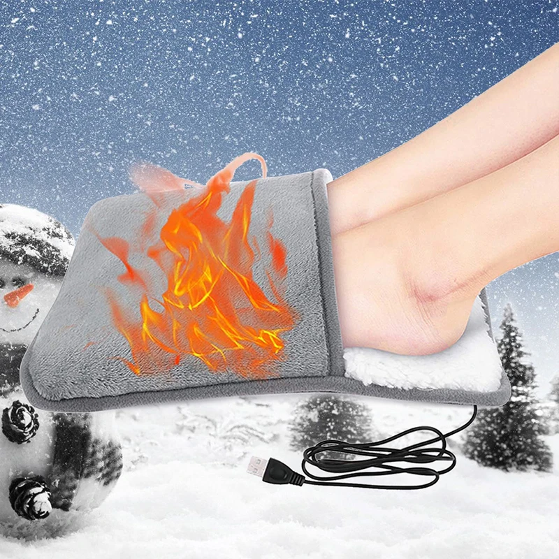 

Грелка для ног с USB-зарядкой, теплые тапочки, грелка для рук и ног, моющаяся, для дома, офиса, школы