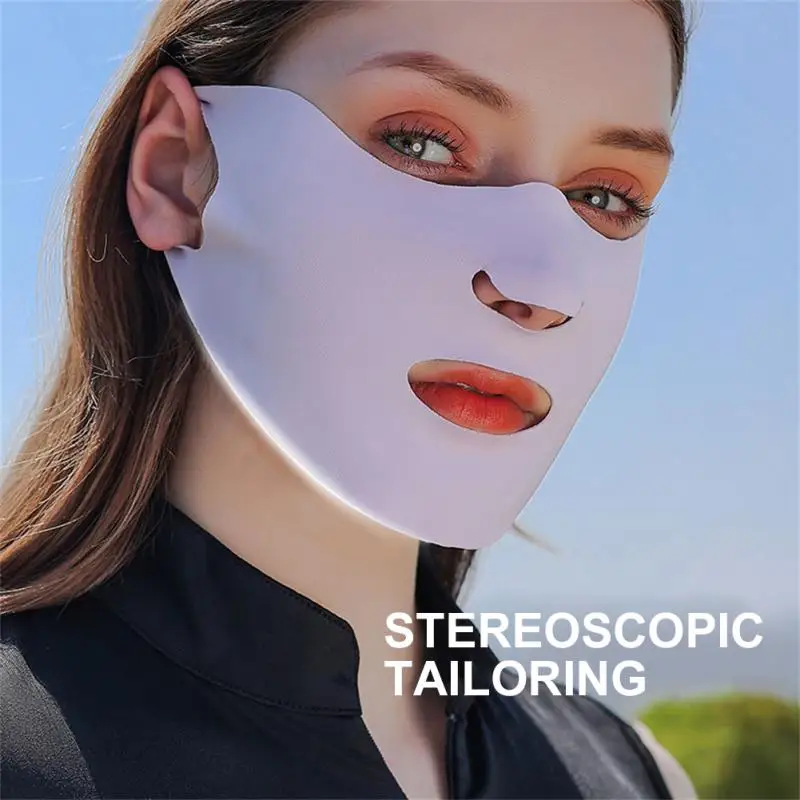1/2/3 шт. Летняя шелковая Солнцезащитная маска для лица