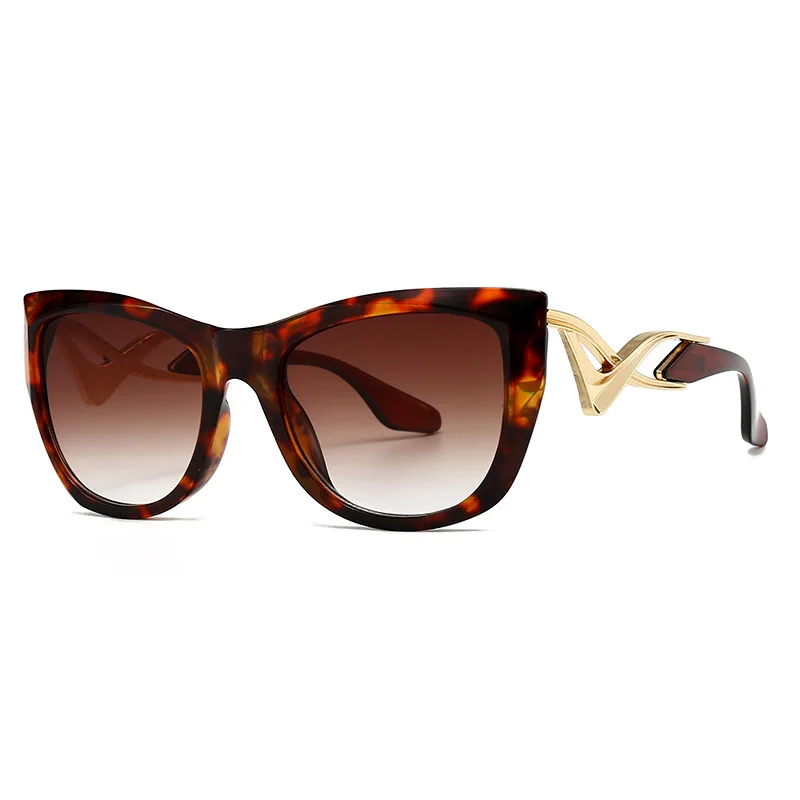 Роскошные дизайнерские солнцезащитные очки кошачий глаз для женщин 2024 модные