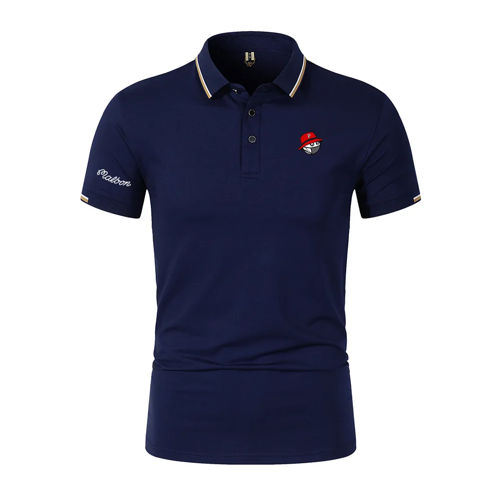 Golf Shirts Men fashion casual Short Sleeved T-shirt Golf Clothing Spring Summer Men's Lapel Polo Shirt Quick Drying Breathable