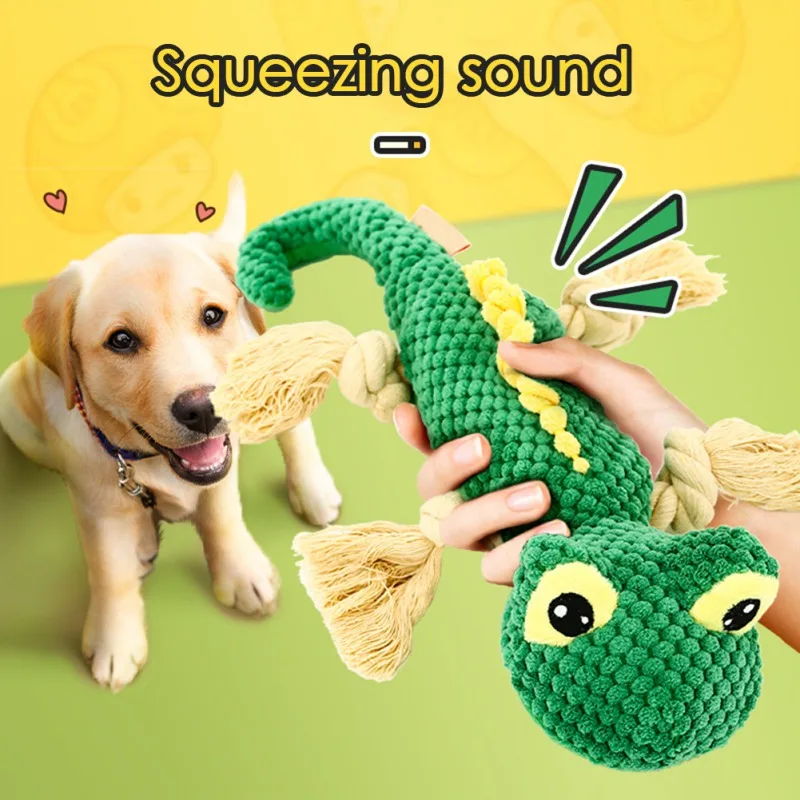 

Pet Dog Cat Chew Toy Plush Squeak Lizard Dog Toy Funny Fleece Chewing Pet Molar Toy Suitable For All Pets Dog Accessories Newest